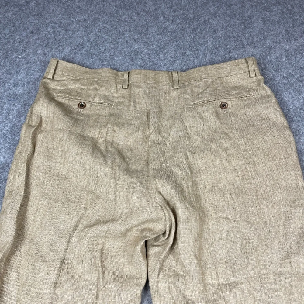 Murano Beige Linen Dress Pants